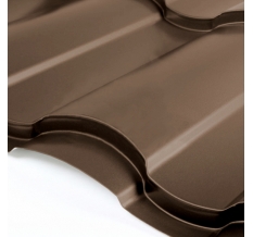 Металлочерепица (RAL 8017) корич. шоколад 1190x2950x0,5 мм (3,51м2)