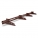 Снегозадержатель трубчатый для металлочерепицы и профнастила, коричневый шоколад (RAL 8017) (3 м)